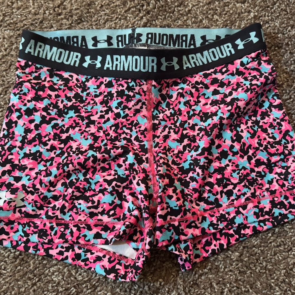 Under Armour Women's Vibrant Camo Athletic Shorts